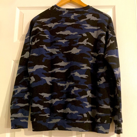 Athleta Balanced Printed Pullover Small Blue/Black Camo Small - Picture 7 of 7